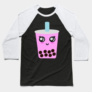 Happy pink boba Baseball T-Shirt